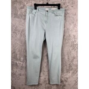 J Jill Denim Mint Green Slim Ankle Jeans Women's 12 Stretch Casual Pants